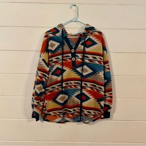 Aztec print hoodie
